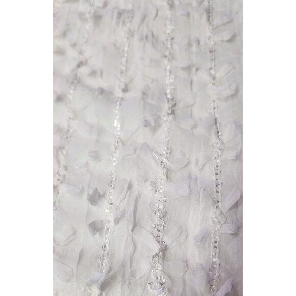VNT lisa and me Women's XL white Sequence Boho Artsy textured sleeveless blouse - Picture 10 of 13